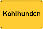 Place name sign Kohlhunden