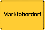 Place name sign Marktoberdorf