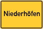 Place name sign Niederhöfen