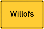Place name sign Willofs, Kreis Marktoberdorf