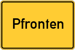 Place name sign Pfronten