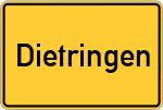 Place name sign Dietringen, Forggensee