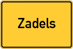 Place name sign Zadels
