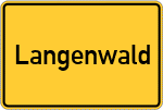 Place name sign Langenwald, Forggensee