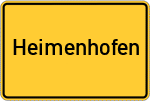 Place name sign Heimenhofen