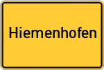 Place name sign Hiemenhofen