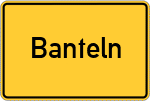 Place name sign Banteln