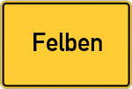 Place name sign Felben