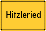 Place name sign Hitzleried