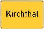 Place name sign Kirchthal
