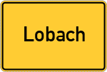 Place name sign Lobach