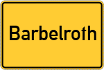 Place name sign Barbelroth