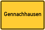 Place name sign Gennachhausen