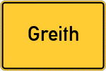 Place name sign Greith