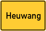 Place name sign Heuwang