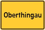 Place name sign Oberthingau