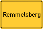 Place name sign Remmelsberg