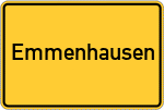 Place name sign Emmenhausen, Schwaben