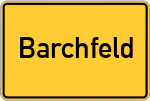 Place name sign Barchfeld, Werra