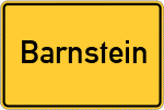 Place name sign Barnstein, Schwaben