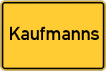Place name sign Kaufmanns, Schwaben