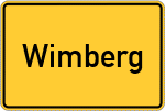 Place name sign Wimberg, Schwaben