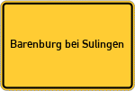 Place name sign Barenburg bei Sulingen