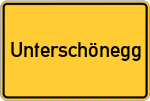 Place name sign Unterschönegg, Kreis Illertissen