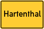 Place name sign Hartenthal