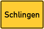 Place name sign Schlingen