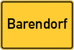 Place name sign Barendorf, Kreis Lüneburg