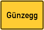 Place name sign Günzegg