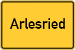 Place name sign Arlesried