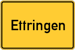 Place name sign Ettringen