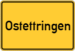 Place name sign Ostettringen, Wertach