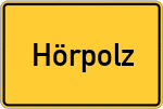 Place name sign Hörpolz, Kreis Memmingen
