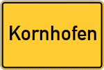 Place name sign Kornhofen