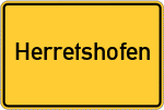 Place name sign Herretshofen