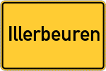 Place name sign Illerbeuren