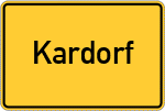 Place name sign Kardorf