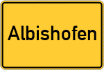 Place name sign Albishofen