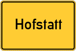 Place name sign Hofstatt