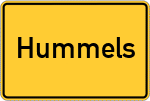 Place name sign Hummels