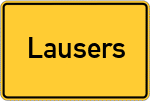Place name sign Lausers