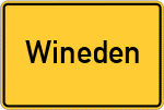 Place name sign Wineden