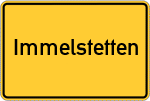 Place name sign Immelstetten