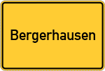 Place name sign Bergerhausen, Schwaben