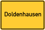 Place name sign Doldenhausen, Schwaben