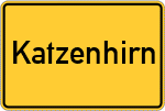 Place name sign Katzenhirn, Kreis Mindelheim