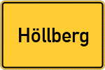 Place name sign Höllberg, Schwaben